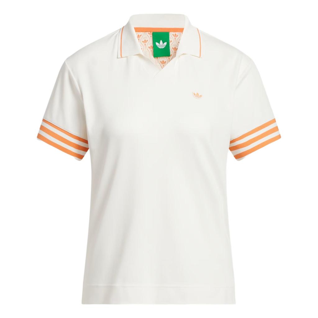 Adidas Originals 3-Stripe Performance Valentines Day Limited Edition V-Neck Knit Short Sleeve Polo Shirt Women tops KB9214
