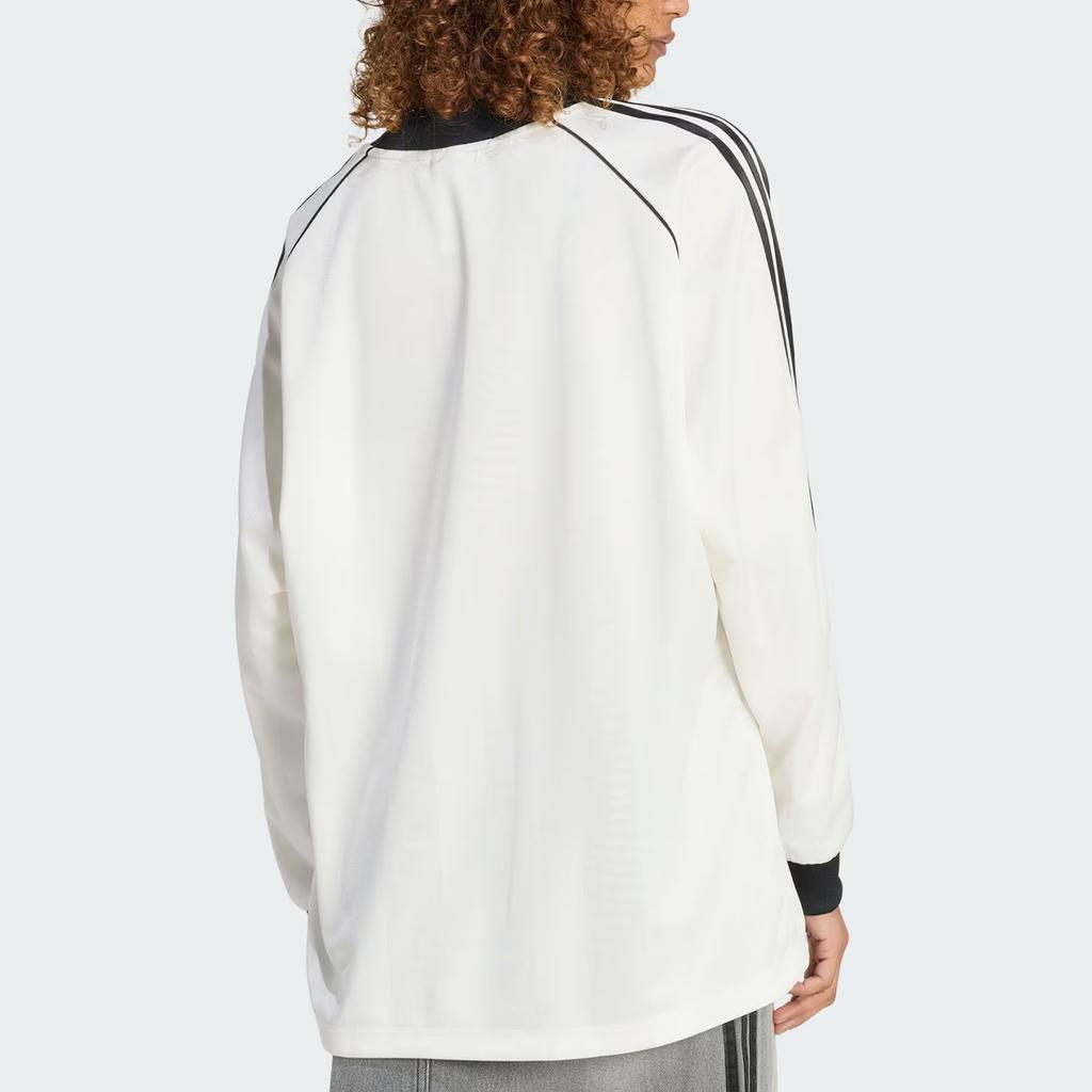 adidas Originals Jacquard Casual Culture Striped Loose Long Sleeve T-Shirt Women Tops KG3711