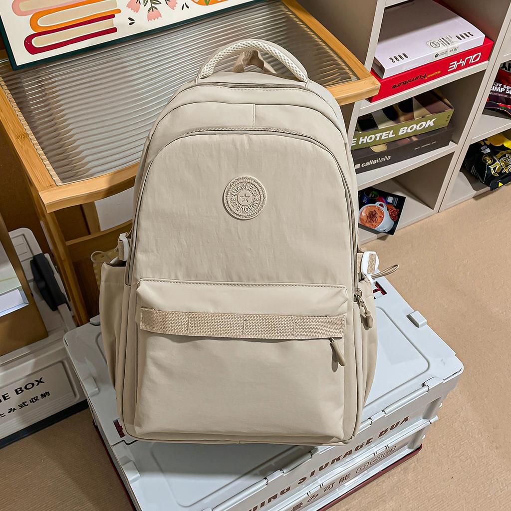 Schoolbag Large capacity class Commuter travel School bag Niche Korean female high school students Versatile simple casual lightweight backpack