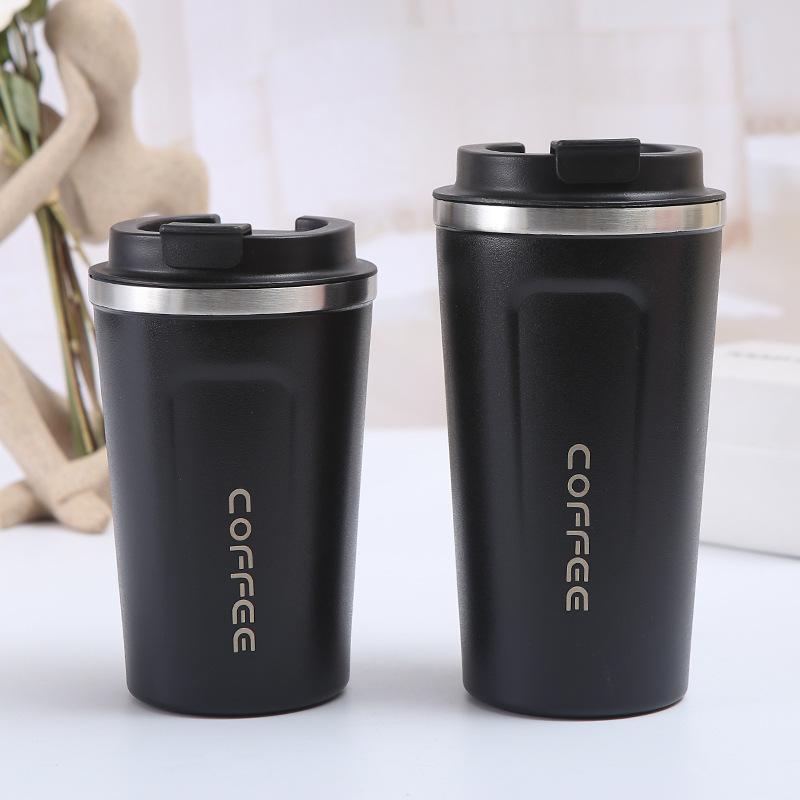 Simple 304 Stainless Steel Second Generation Coffee Vacuum Cup Large Capacity Outdoor Portable Men's and Women's Office Portable Cup