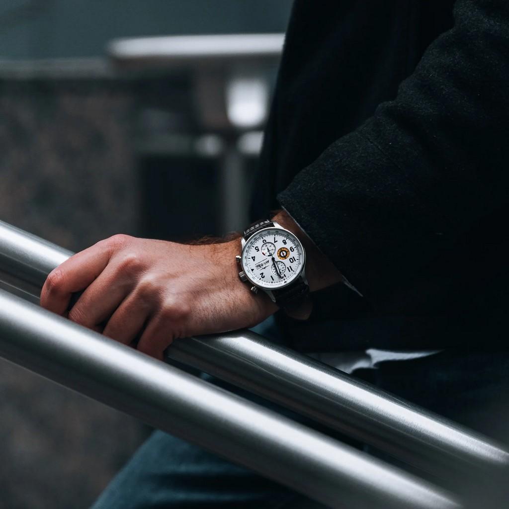 AVI-8 Hawker Hurricane Classic Chronograph Classic White Dial Quartz AV-4011-01 Men's Watch