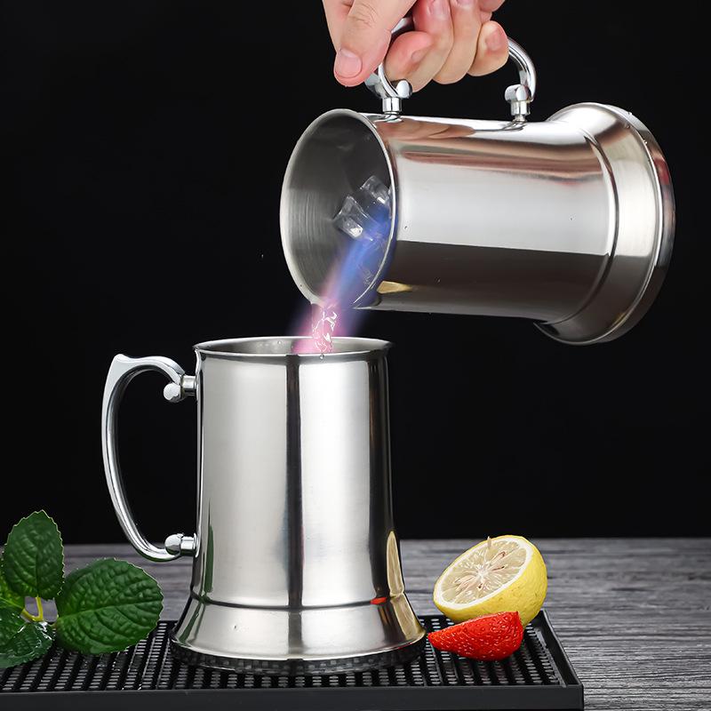 304 Stainless Steel Flame Cocktail Shaker & Beer Mug