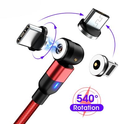 Magnetic Charge Cable 540 Degree Rotating USB Type C Cable Magnet Micro USB Charging Wire for Samsung Xiaomi Phone USB Cord