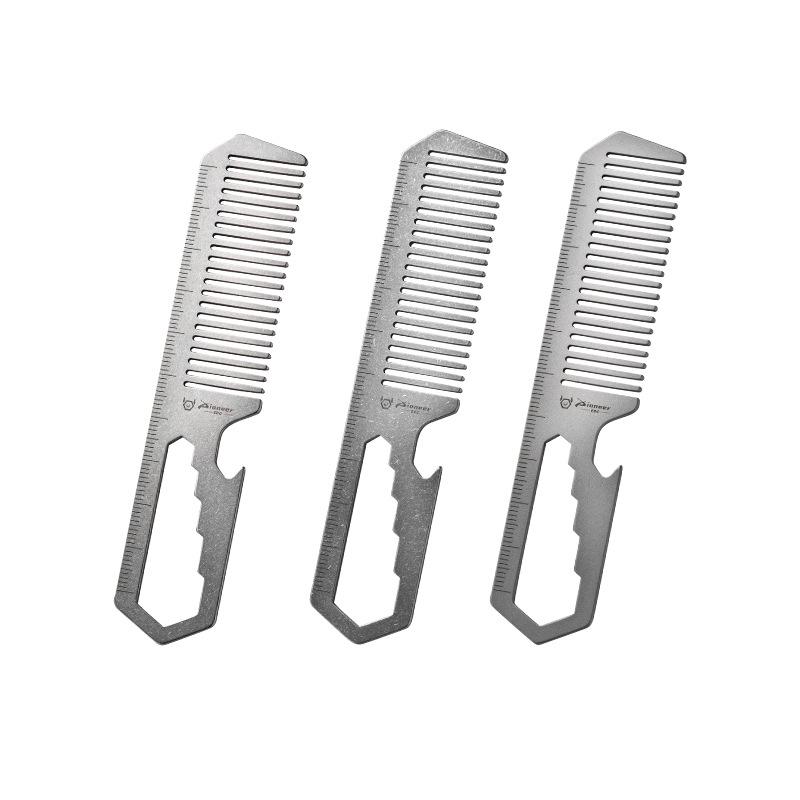 Titanium Alloy Multi-functional Comb & Bottle Opener EDC Tool