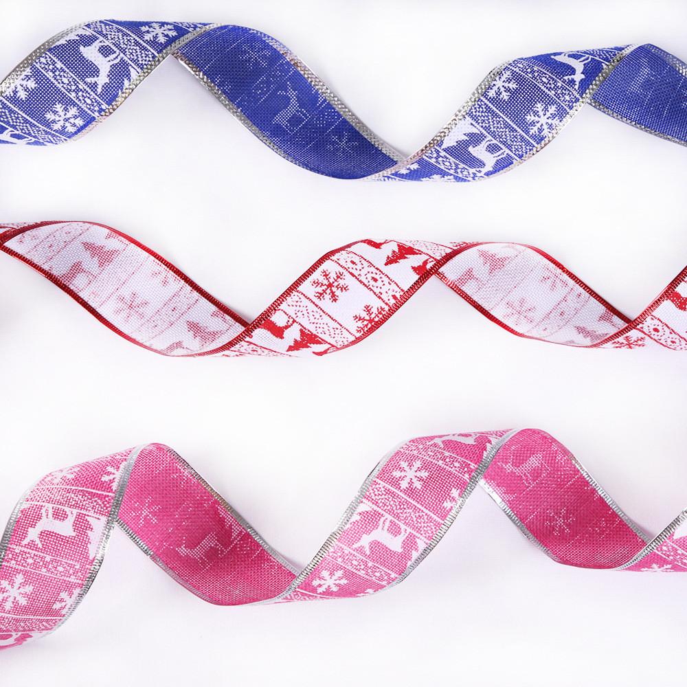 10 Meter Christmas Tree Decorative Ribbon Faux Burlap Festive Holiday Trim In Vibrant Colors