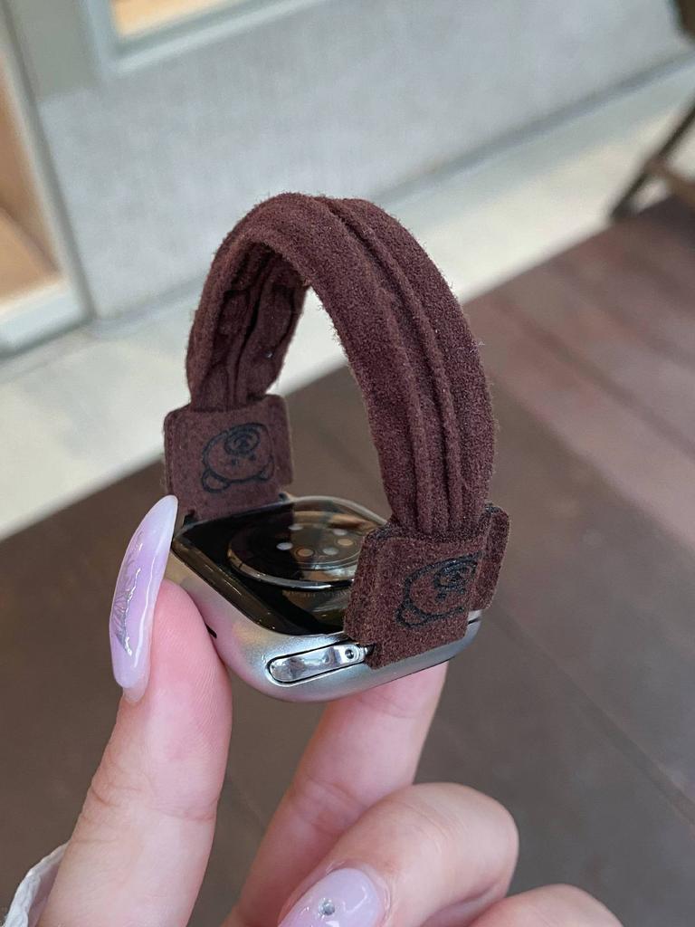 For Apple Applewatchs10 Watch With Bear Rubber Band Hair Band Iwatch98765Se/Ultra