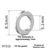10Pcs M5 Bicycle Titanium Flat Washer Universal Bike Bolts Gasket 5Mm Mountain Road Bike Bolts Spacer
