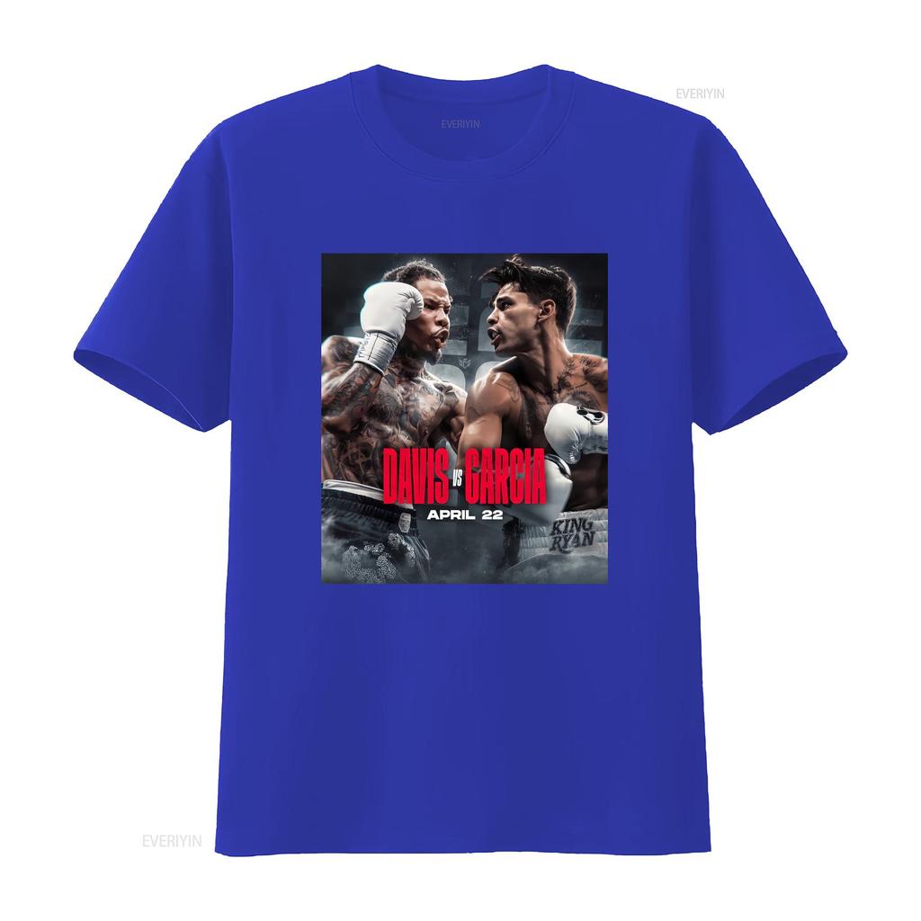 Ryan Garcia Vs Gervonta Davis T Shirt Vintage Washed Streetwear Stylish Versatile Designer Clothes Graphic Breathable
