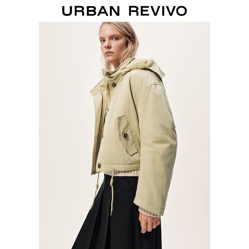 UR Women's Faux Fur Hooded Padded Winter Jacket