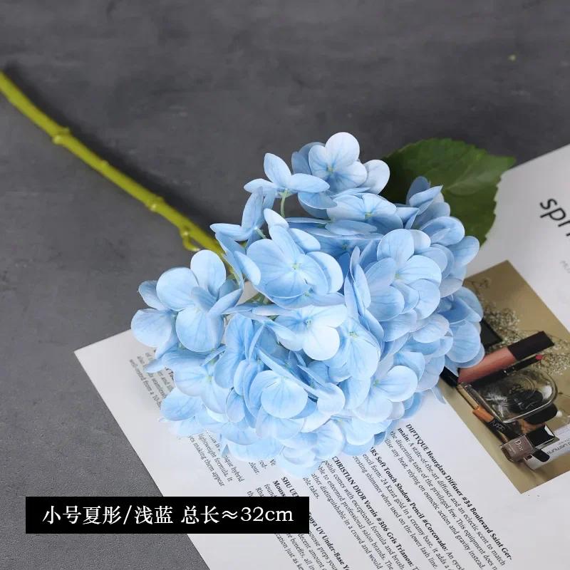 

10Pcs 3D Feel Latex Film Hydrangea Real Touch Artificial Flowers Home Decoration Hydrangea Bridal Bouquet Wedding Party Florals