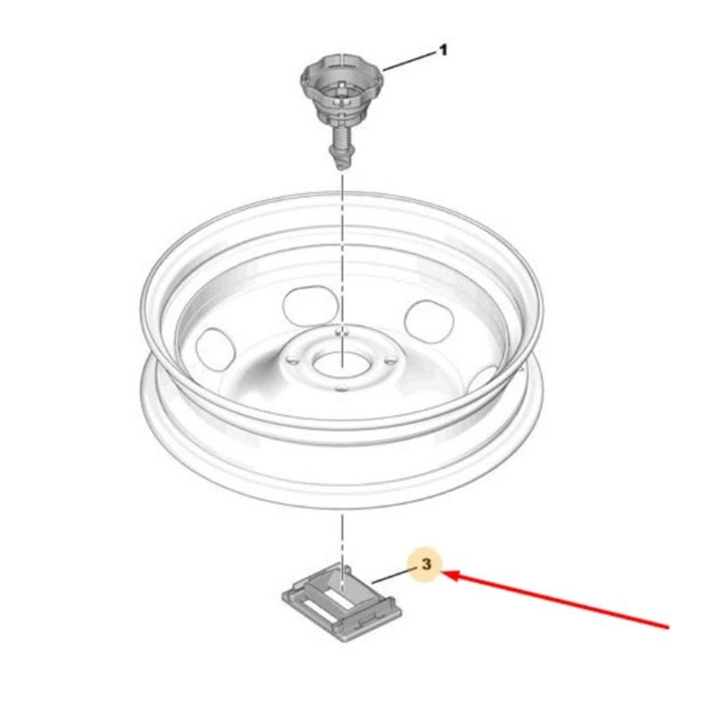 Spare Wheel Holder Spare Tire Mount Plate for 2008 3008 307 301 4008 Replaces 7603N6 9656866580