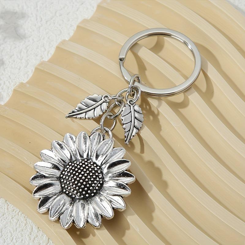 2025 Sunflower-Shaped Metal Keychain