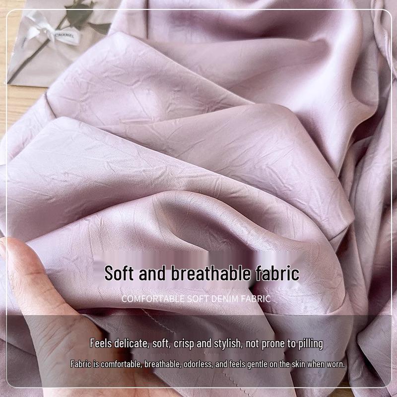 Pink Printed Wide-Leg Pants for Women - Spring/Summer 2025: Comfortable, Versatile, Sun Protection, Casual Style