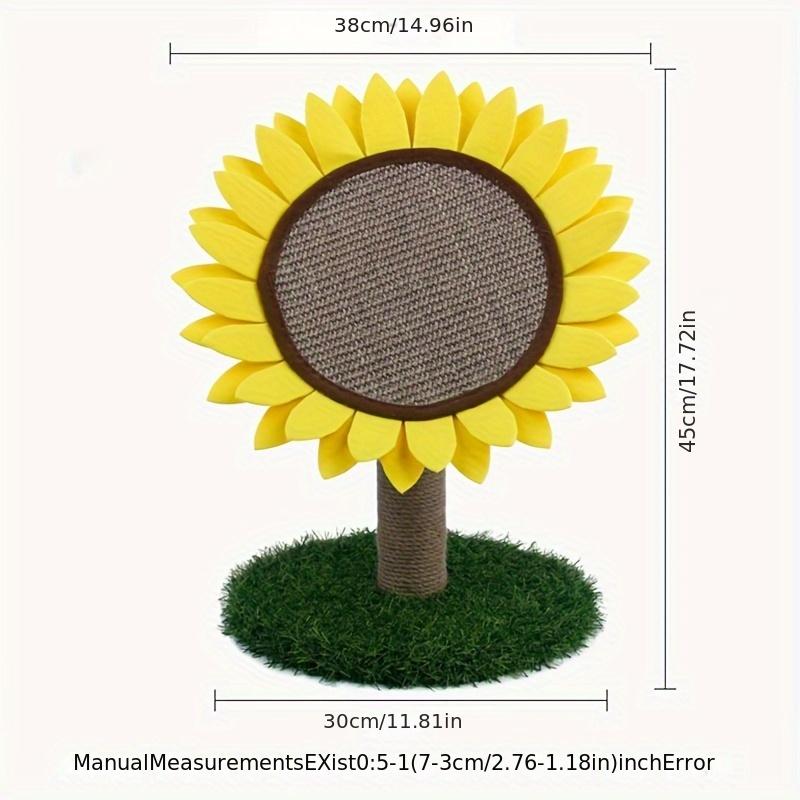 Sisalová škrabadla pro kočky s rozkošným tvarem slunečnice, skvělý dárek pro vaši kočku