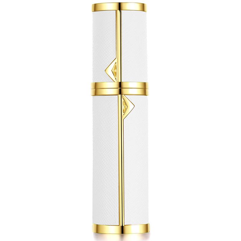 Luxury Leather 5ml Bottom-Fill Perfume Travel Spray Bottle - TSA Approved, Portable Gift.