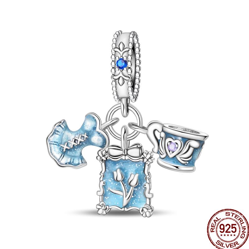 Unicorn Magic Mirror Series Copper Rainbow Cloud Fantasy Colored Charm Beads Suitable Fit Pan Original Bracelet