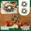Christmas Kitchen Cabinet Wreaths With Plaid Bow Ribbon Hanging Cabinet Doors Wreaths Decorative For Kitchen Window Outdoor Indoor Holiday Decor