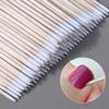 100pcs 7cm Microblading Cotton Swabs Pointed Tip, Wood Stick Applicator, Tattoo P, Makeup Cosmetic Applicator Sticks Nails