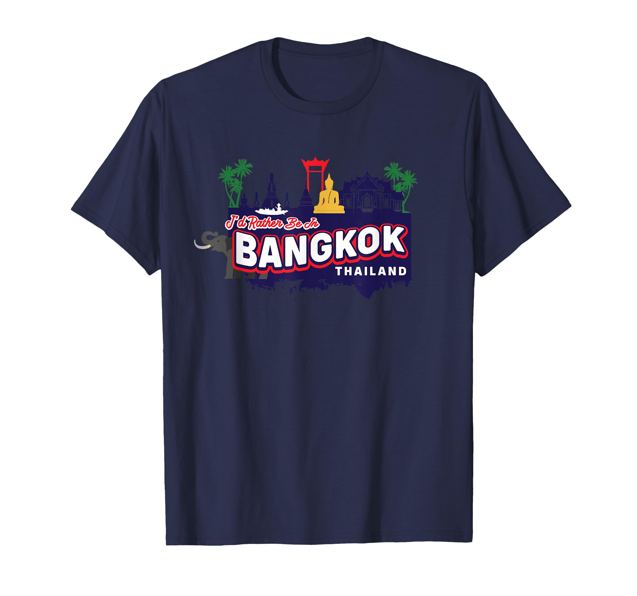I d rather be in Bangkok, Thailand - Vintage Thai souvenir T-shirts