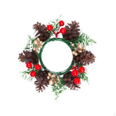 Weihnachts-Kerzenringe Kranz Innendurchmesser 4" für Hochzeit Feiertag Geburtstag Stil A