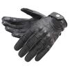 DEGNER Combination Size Denim/Leather Gloves, Black/Black, S, TG-65