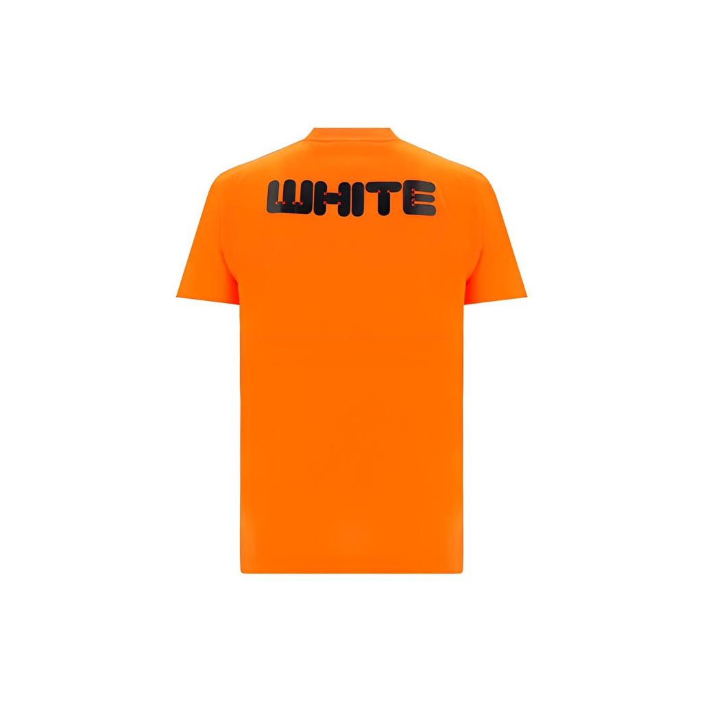 Off-White OFF WHITE Dinosaur Series T Shirts Men's Orange Crew Neck Moderate OMAA027F21JER0032010