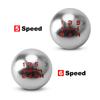5/6 Speed Car Automatic Manual Gear Shift Knob with M10 Adapter Silvery Round Ball Stick Shift Heads Replacement Shifter