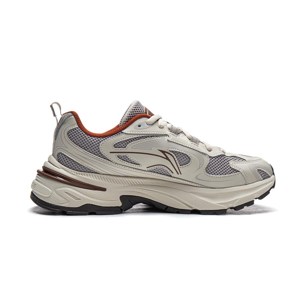 Li Ning Cushioning Slip Resistant Abrasion Resistant Breathable Support Lightweight Low top Casual Shoes Men's AGLW003-2