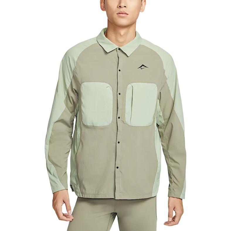 Nike Dri-FIT ADV Trail Fashion Versatile Quick-Dry Running Long Sleeve Jacket Men Jacket Light-Army-Green Horizon-Green Black HJ5080320