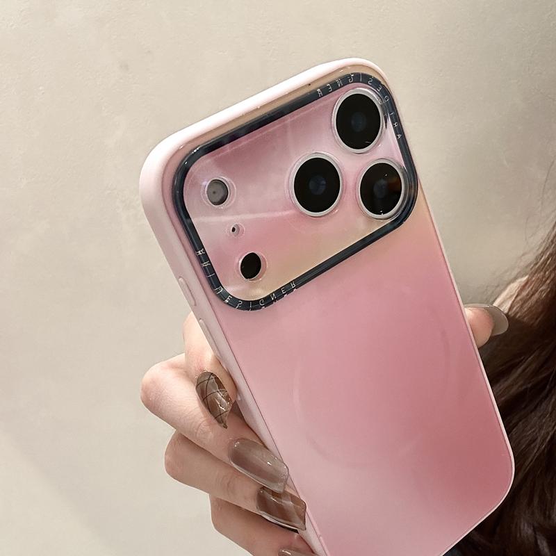 Hoesje voor IPhone17 16 15 14 13 Pro Max Verloop Huidgevoel Acryl Zeefdruk Hard Siliconen Schokbestendig Achterkant