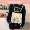 Solid Style Japanese Color Backpack Outdoor Large Capacity Transparent Itabag