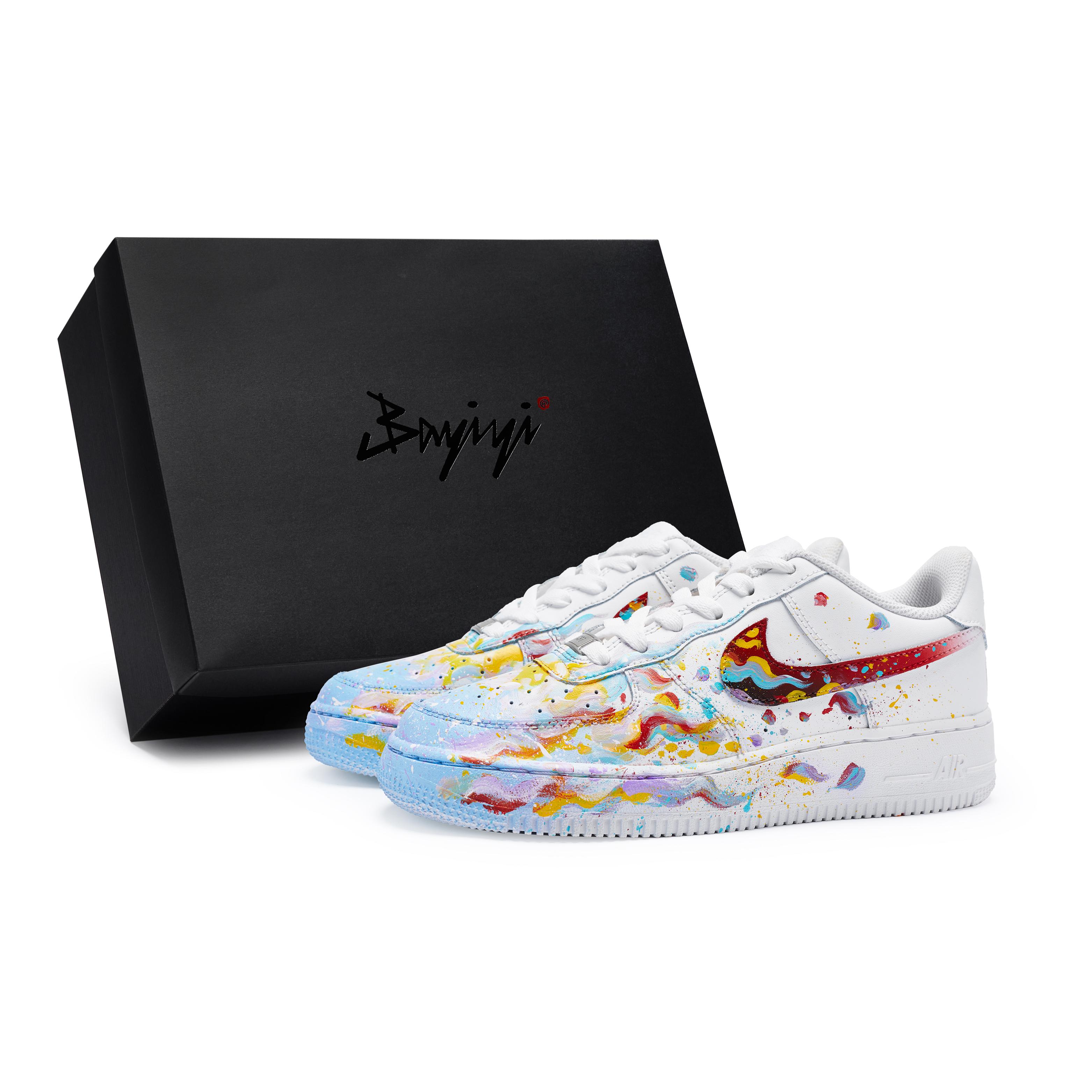 

Nike Air Force 1 Ударостійкі Низькі Скейтбордичні Кросівки Унісекс Білий Синій Червоний CW2288-111(Team80-S-BOX) 40