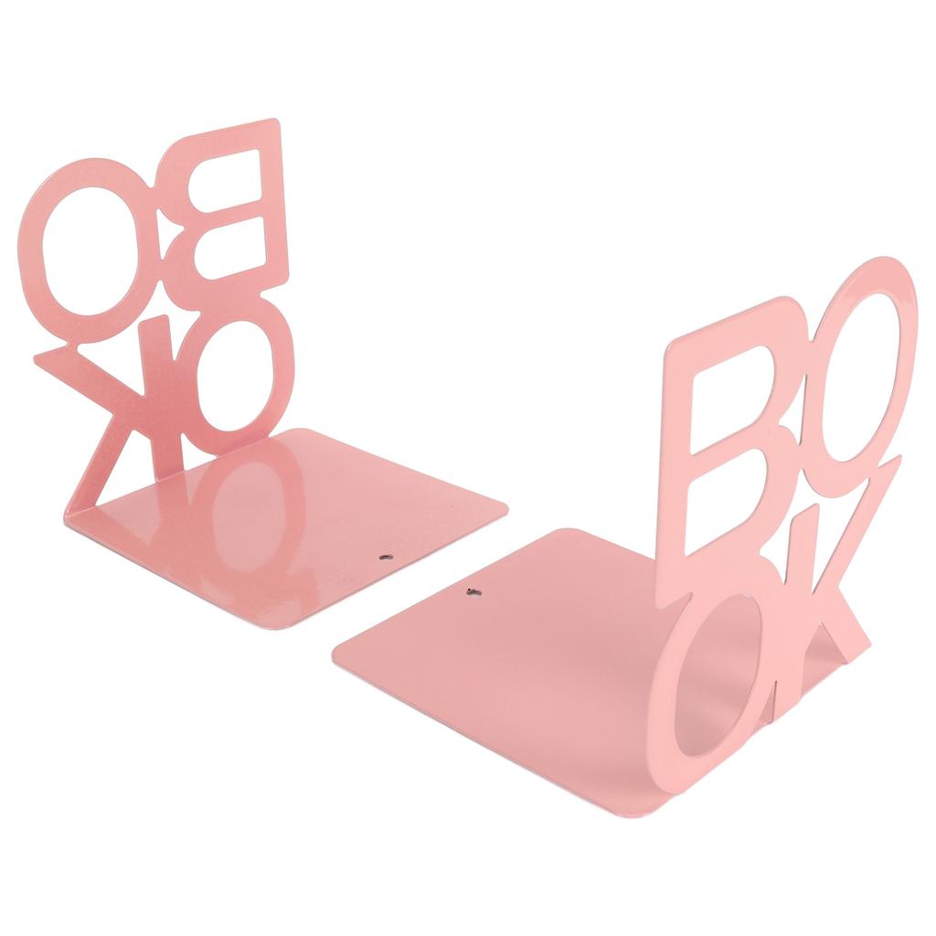 Book Support Organizer Metal Non Slip Heavy Duty L Shape Book Stopper for Shelf Cabinet