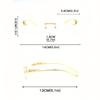 Fashionable Frameless Rectangular Glasses Cute Style Metal Frame with Hinges for Valentine's Day Exquisite Birthday Gift