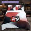 Stade Rennais FC Themed Bedding 3Pcs Duvet Cover Set Decorative Bed Linen For Teen Room Home Decoration