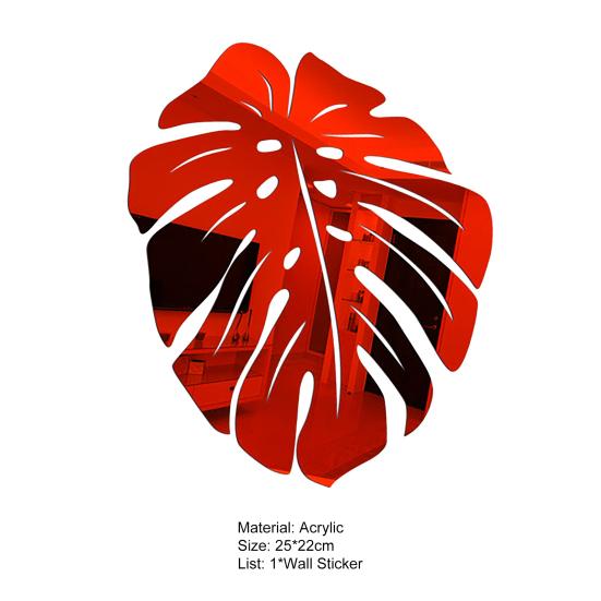 Useful 3D Effect Leaf Wall Decorative Sticker Convenient Wear Resistant Leaf Wall Sticker