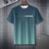 Short Sleeve Letters Stripe Print T-Shirt Casual Weekend Wear Crew Neck Men and Teens Vacation Resorts Spring/Summer/Fall