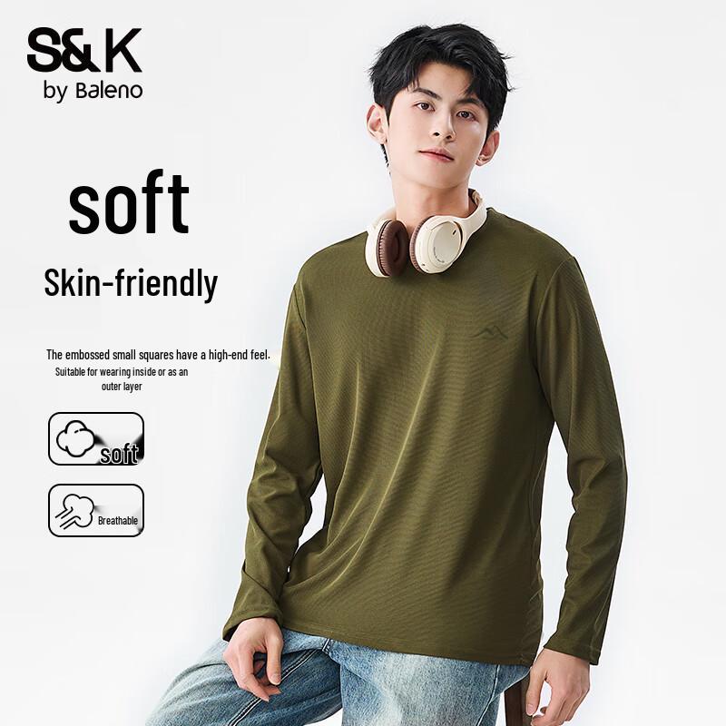 Baleno Men's Waffle Knit Long-Sleeve T-Shirt