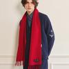 ABRAHAM MOON Merino Wool Muffler 25cm - Scarlet