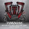 Per HONDA FORZA350 Accessori Moto Pad Serbatoio Benzina Antiscivolo Decorazione Adesivi Kit di Adesivi Protettivi Serbatoio Carburante Moto