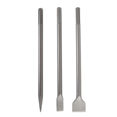 3 Piece Chisel Set Point Flat Scaling Chisel Rotating Hammer Drill Attachments for Concrete Stone