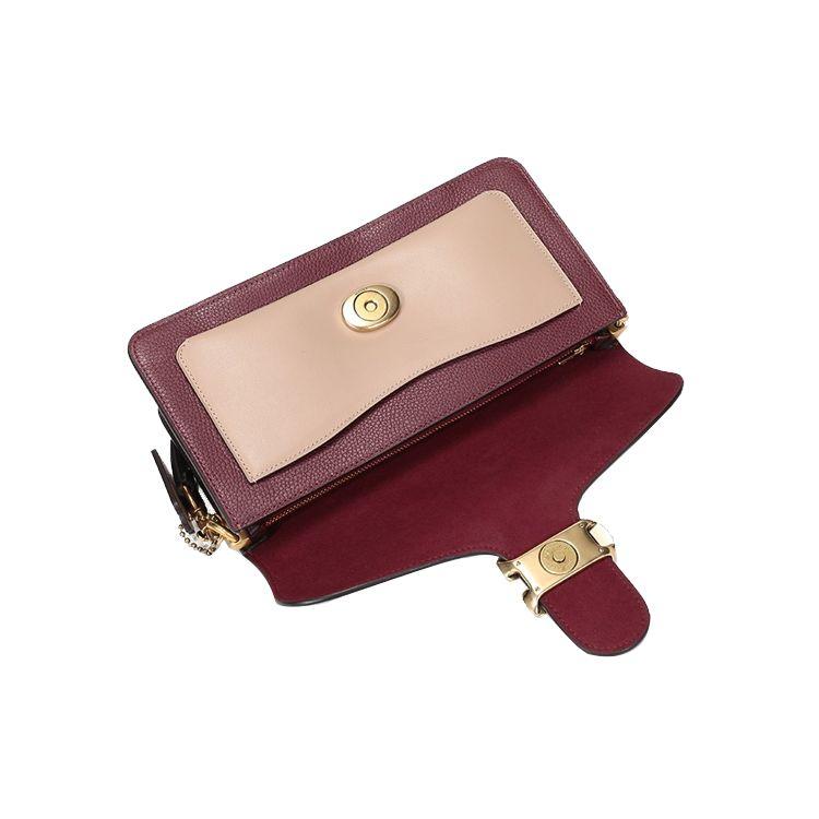 Coach Tabby 26 Top Handle Leather Shoulder Bag Women Bags Cherry Dark-Red Mauve 76105-B4MZI