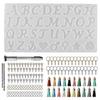 Alphabet Letter Keychain Molds Keychain Jewelry Making Tool Hand Drill,Jump Ring