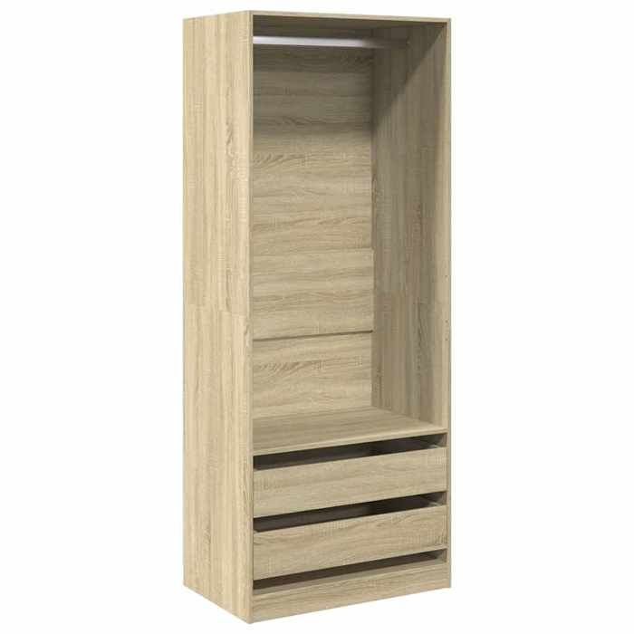 VidaXL Wardrobe Sonoma Oak 80x50x200 Cm Engineered Wood 3307749