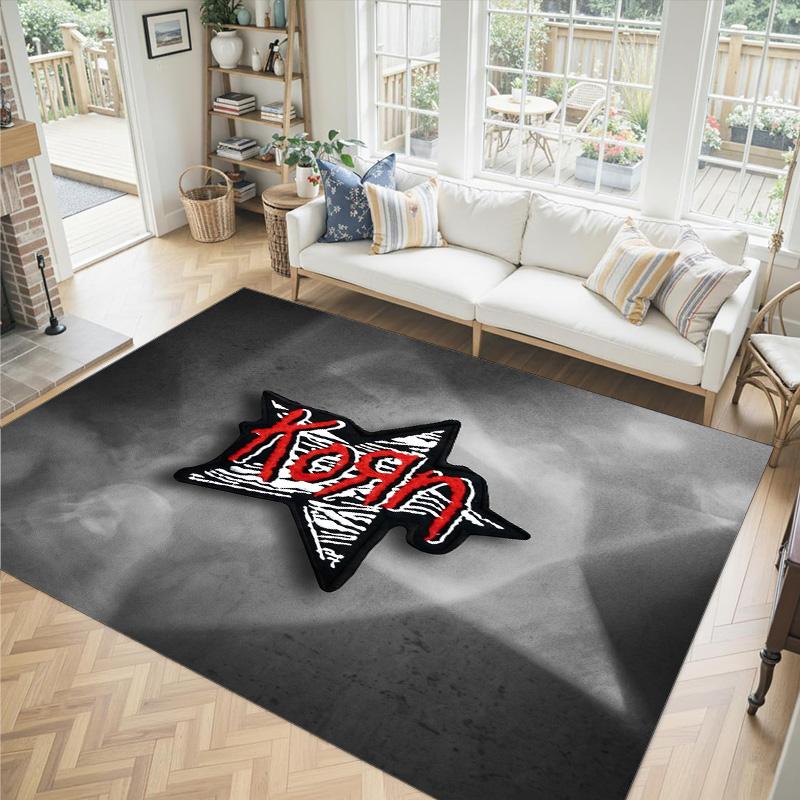 Korn Design Crystal Velvet Carpet Cozy Non?Slip Printed Rug For Bedroom Living Room Entrance
