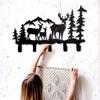 Wall Mounted Deer Antler Rack Coat Key Hat Hanger Rustic Entryway Storage Organizer Home Decor