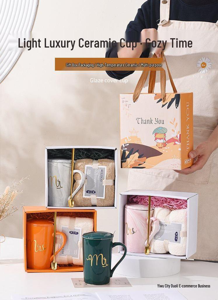 Anniversary Opening Gift Set: Mugs, Towel, Souvenir for Customers and Employees