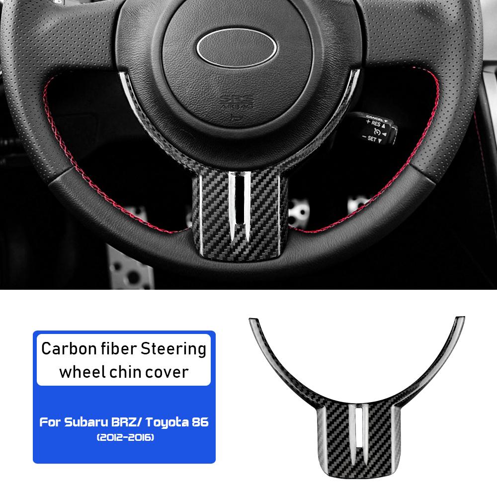 Echte Kohlefaser Lenkradabdeckung Aufkleber für Subaru BRZ Toyota 86 2012-2016 Innenausstattung