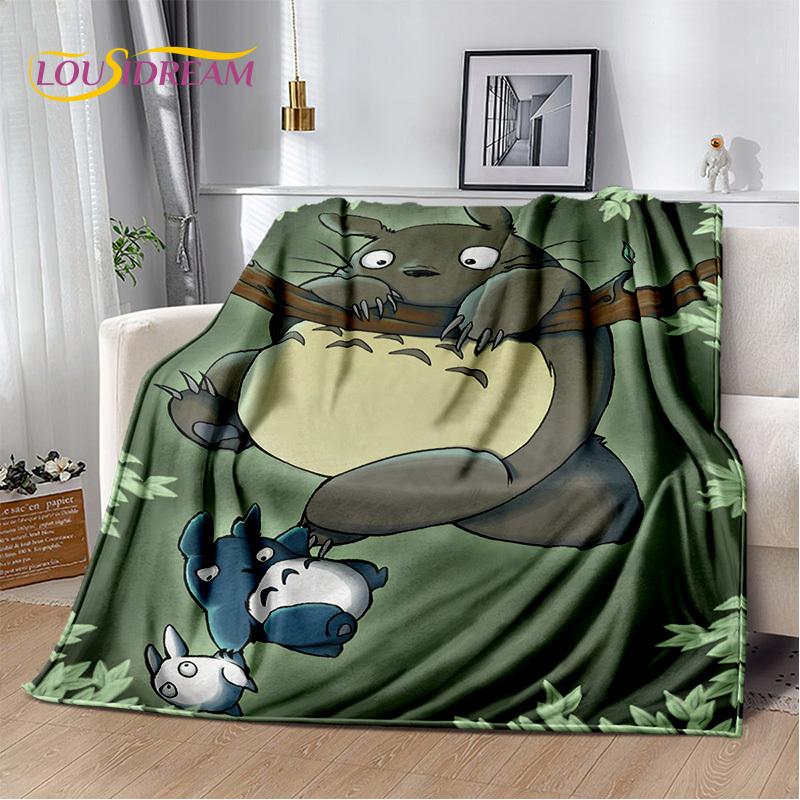 3D Japan Anime T0T0R0 Cartoon Soft Blanket,Soft Throw Blanket for Home Bedroom Bed Sofa Picnic Travel Cover Child Gift