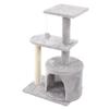 Cat Tree Spacious Space Multi Layer Cat Scratching Tower Toy Supplies with Hanging Plush Ball for